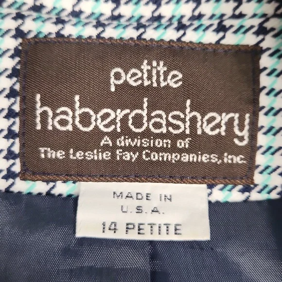 Haberdashery Houndstooth Blazer and Trousers Pant Suit - 14 Petite - Picture 13 of 16